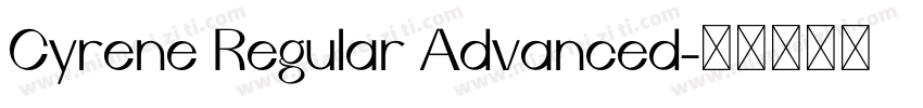 Cyrene Regular Advanced字体转换